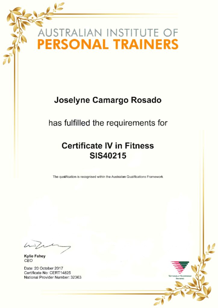 Personal Trainer certificate