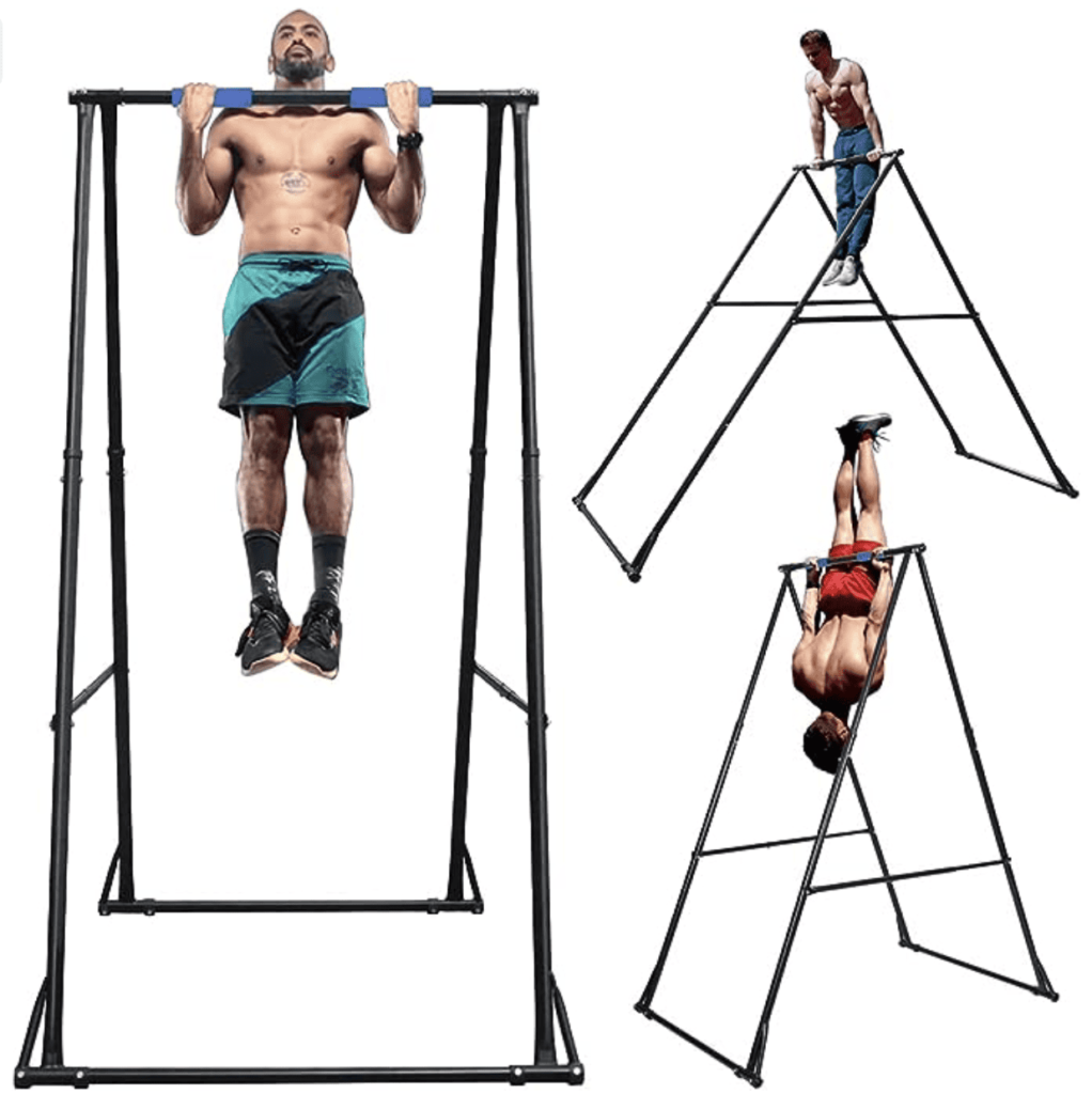 Man using a Power Tower for Calisthenics