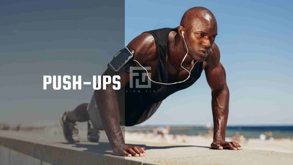 Man doing push ups in calisthenics