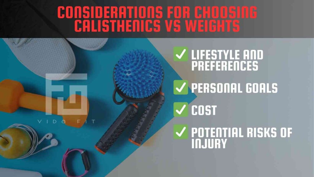 Calisthenics vs weights - considerations when choosing one